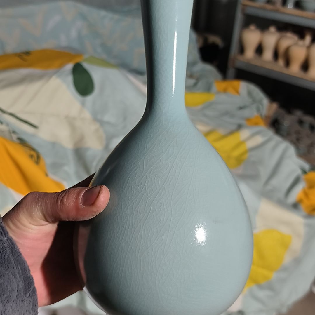 杯王*森微瑕仿古釉汝瓷微瑕