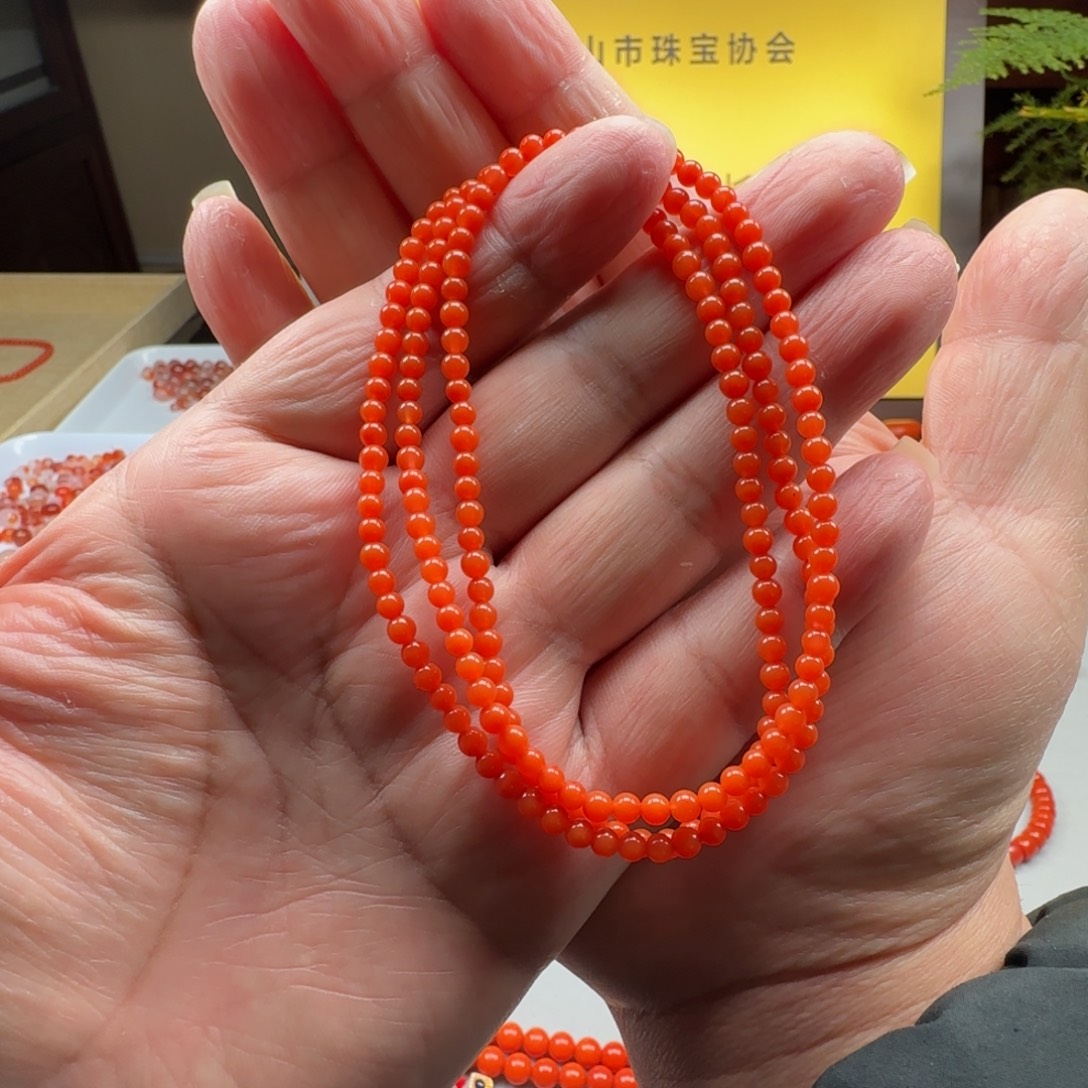 南红玛瑙未镶嵌3➕小米珠多圈