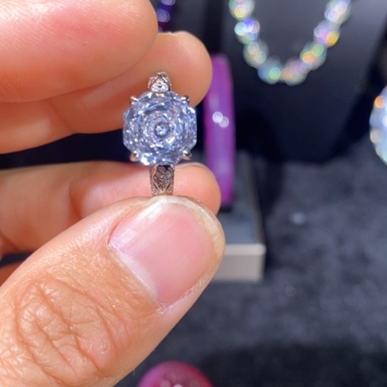 红宝石戒指银S925镶嵌