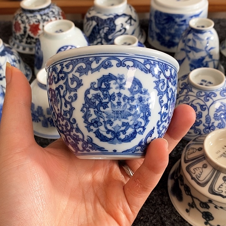 【半间泥坊】团花缸杯