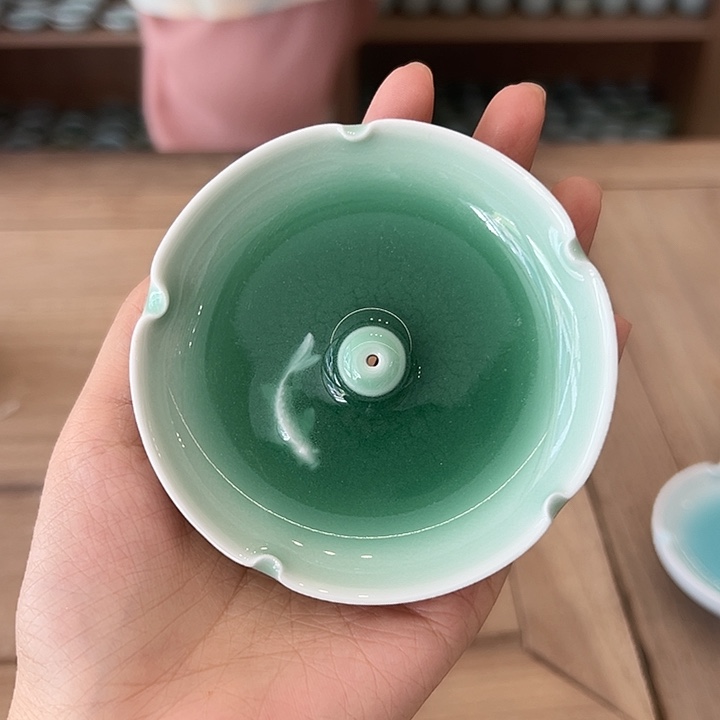 龙泉云间青瓷小米茶器