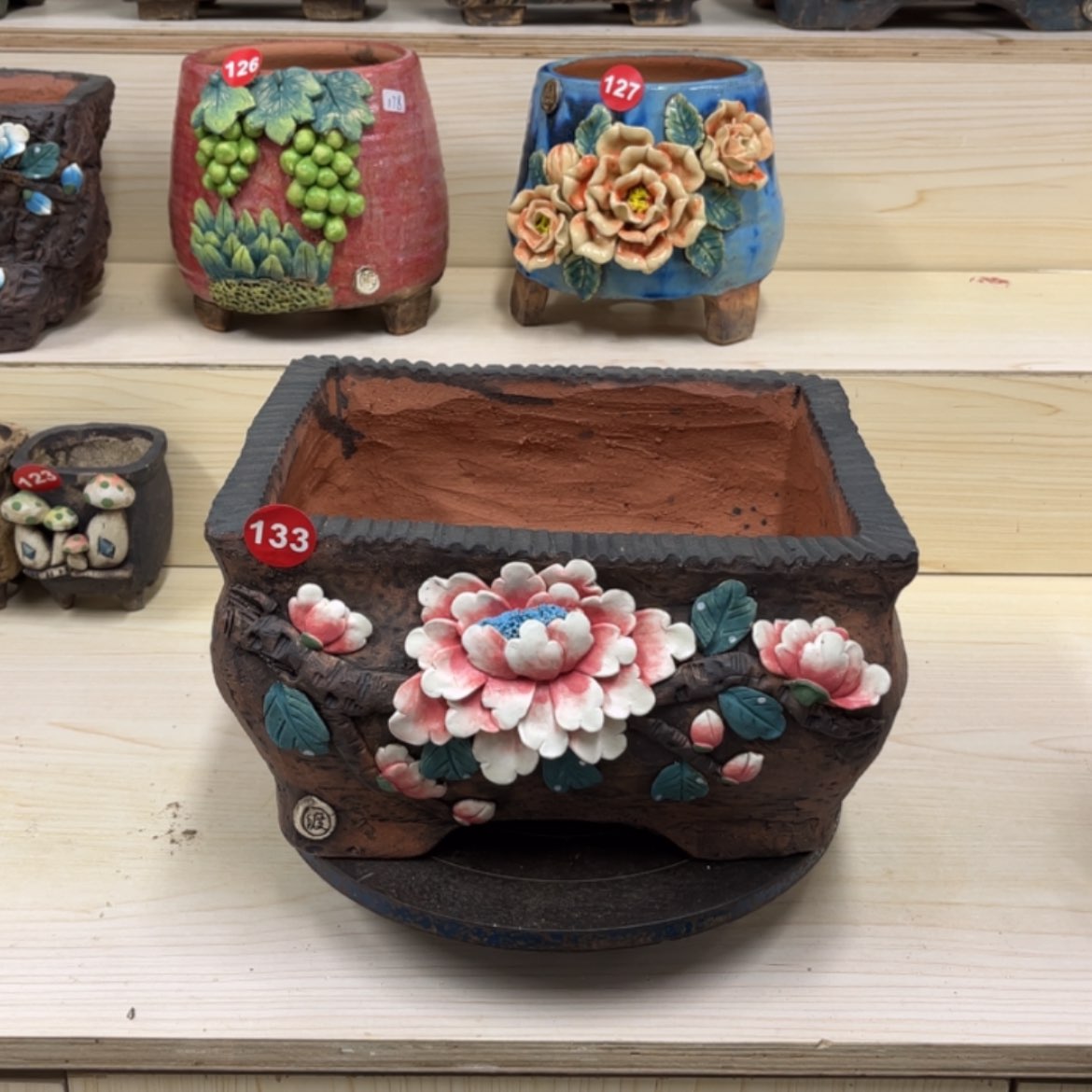 【闪购商品】紫砂花盆133号内口26×20外高17