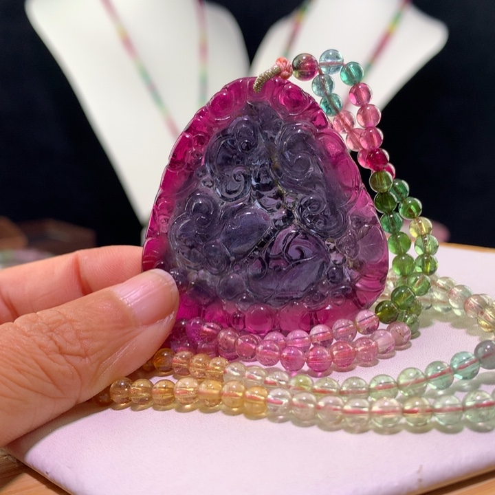 双色碧玺手链未镶嵌