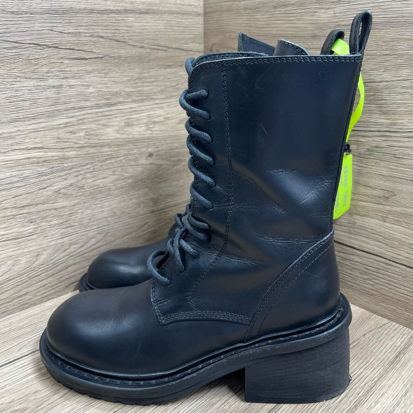 95新 maje Ann Demeulemeester 黑色短靴 36.5码