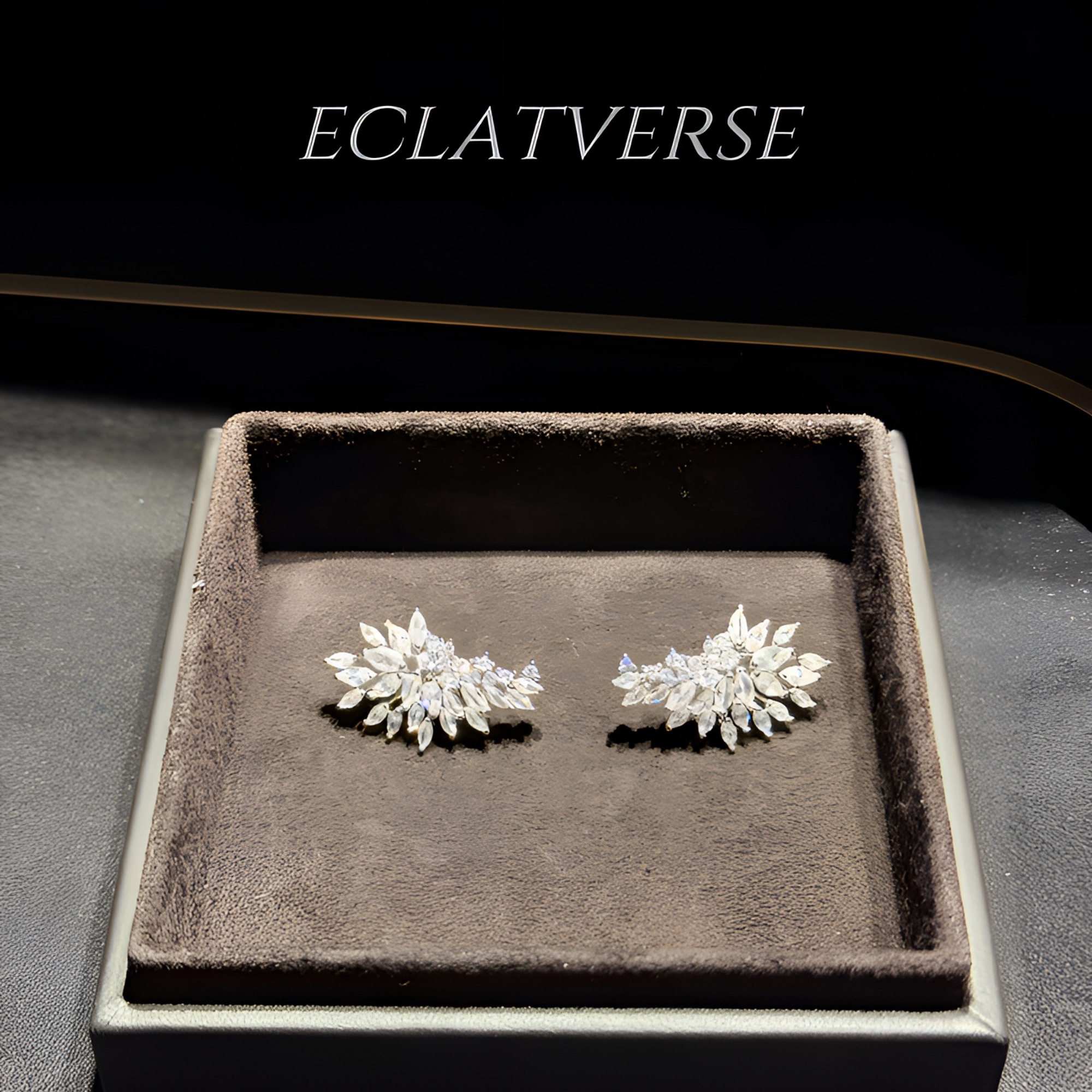 合金仿水晶耳饰 铜合金仿水晶耳饰手工气质轻奢小众7001