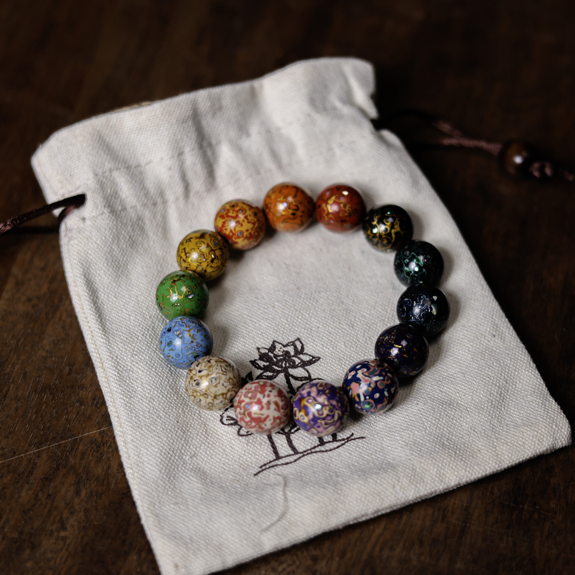 【喜器】多宝大漆茶道零配1.2cm16颗（林剑军0095）