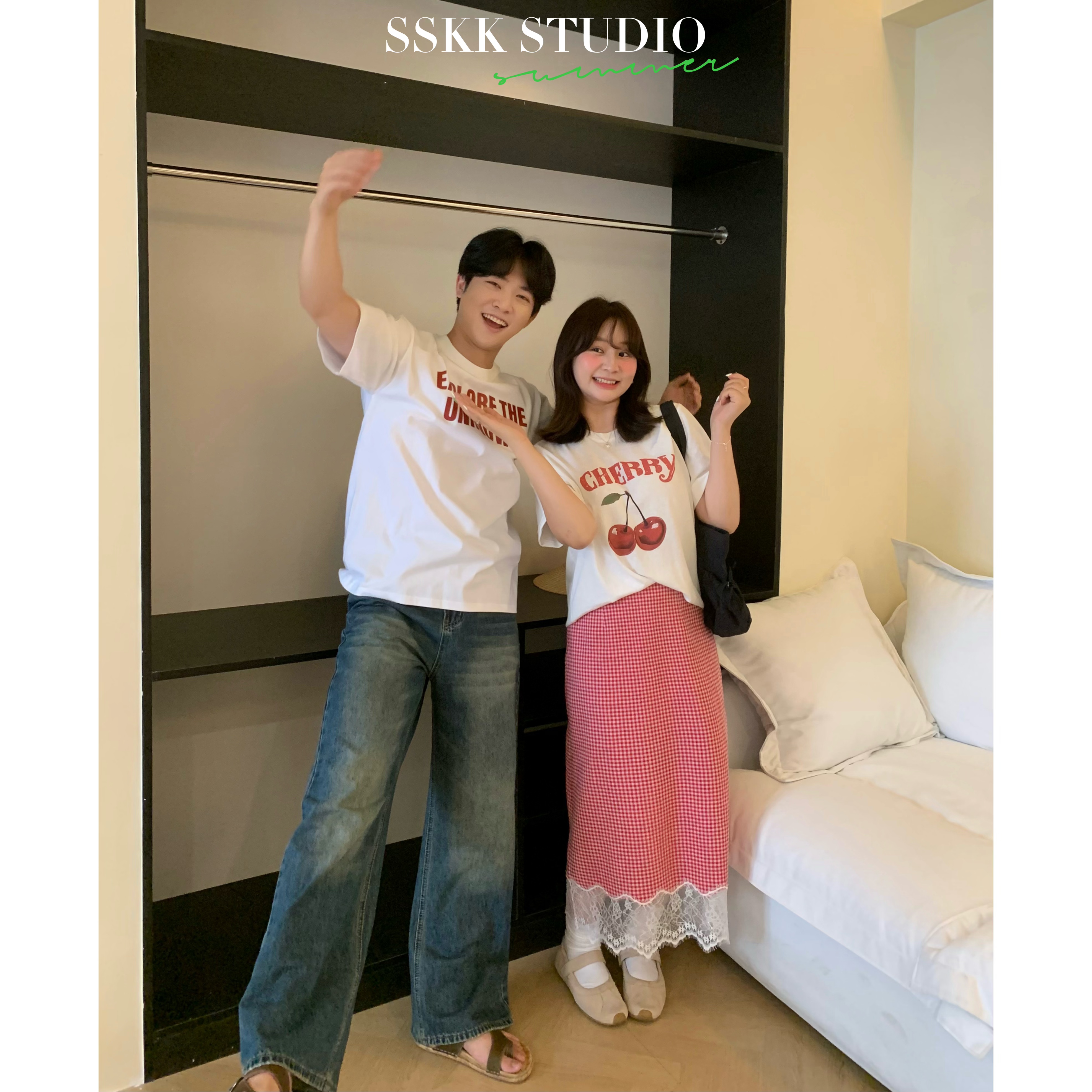 KMZY/KMZY山_山【莓果乐园】微胖mm韩版元气减龄气质高腰格子半身裙