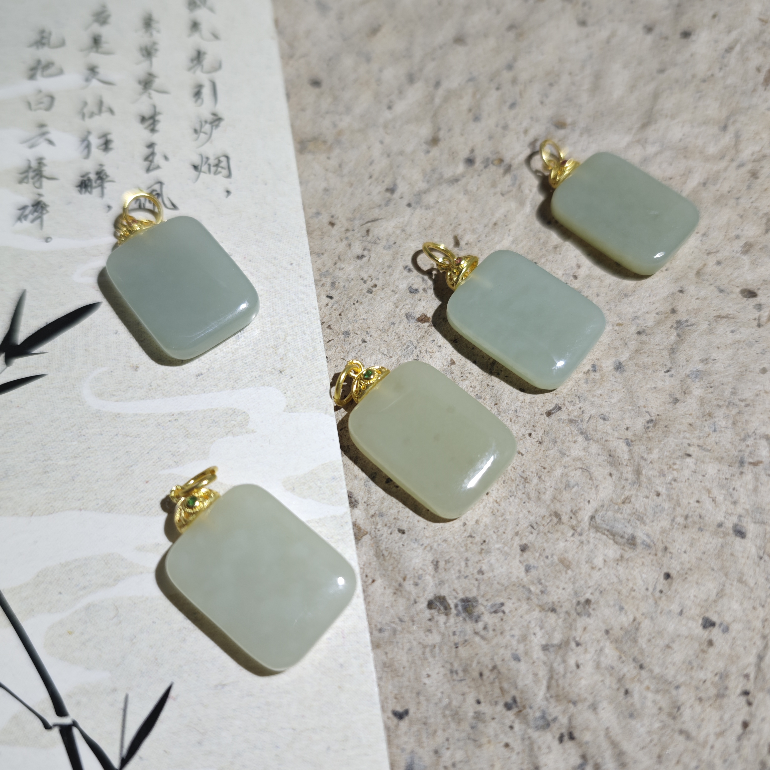 天然和田玉 晴水平安无事牌吊坠 多样性发货 拍一发一H269