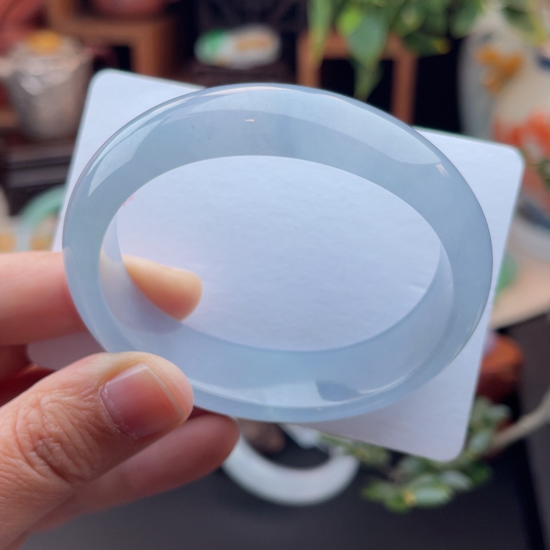 未镶嵌手镯（贵妃镯）翡翠55正圈 无纹裂