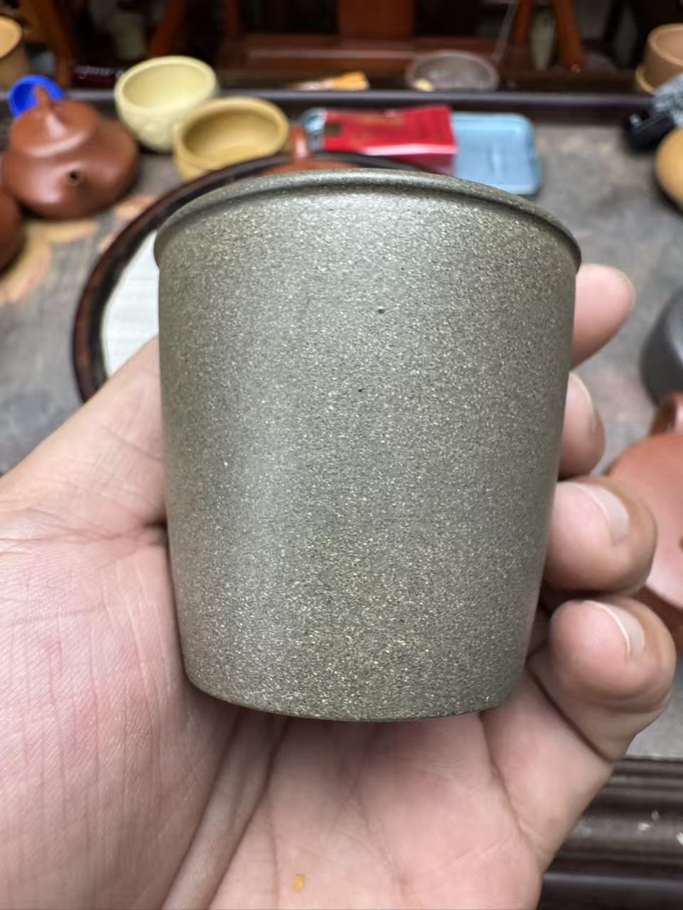 宜兴紫砂原矿青段泥主人杯80cc