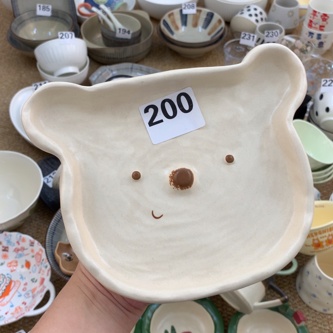 小熊陶瓷餐盘1个装