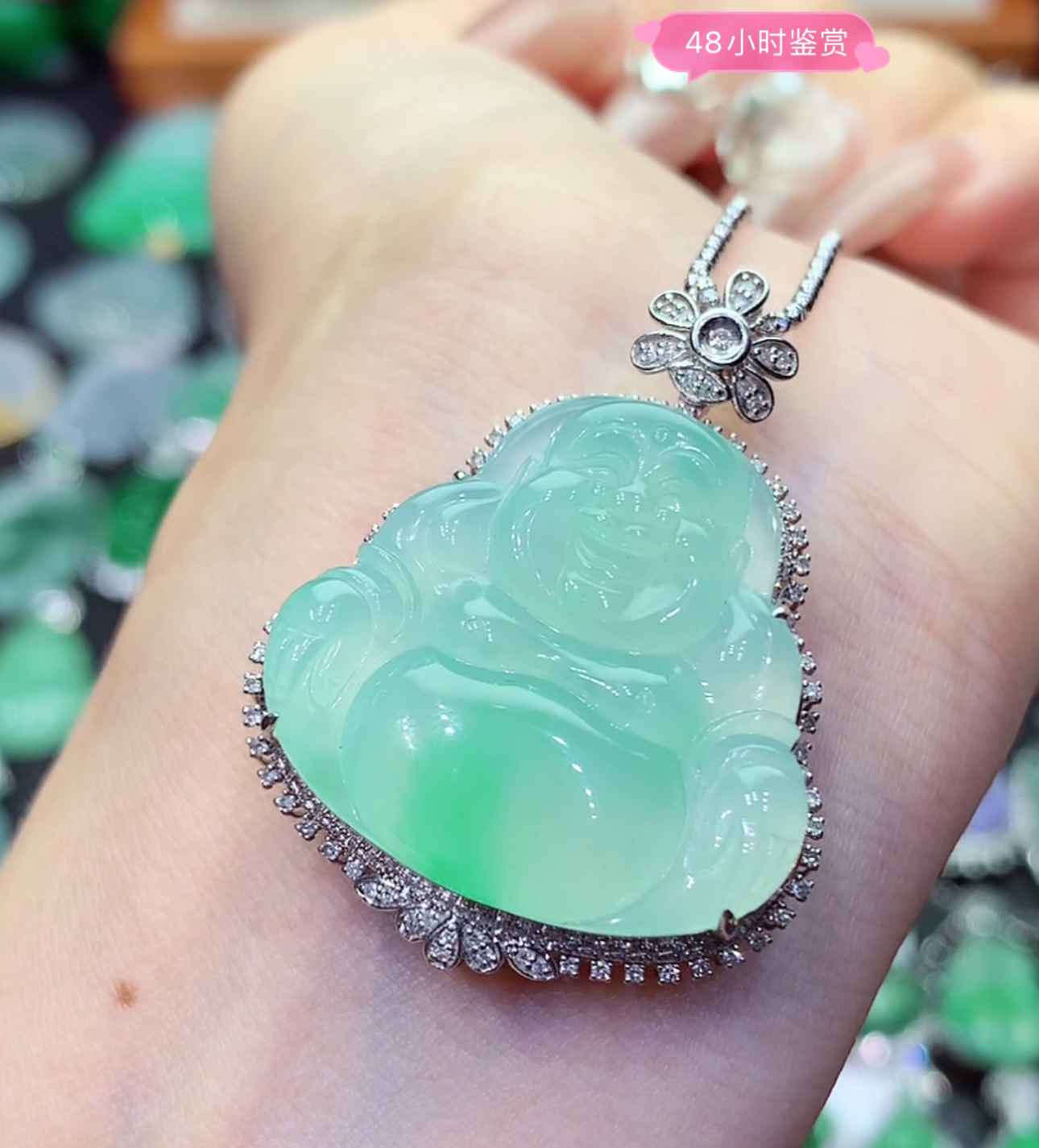 缅甸翡翠飘绿佛公