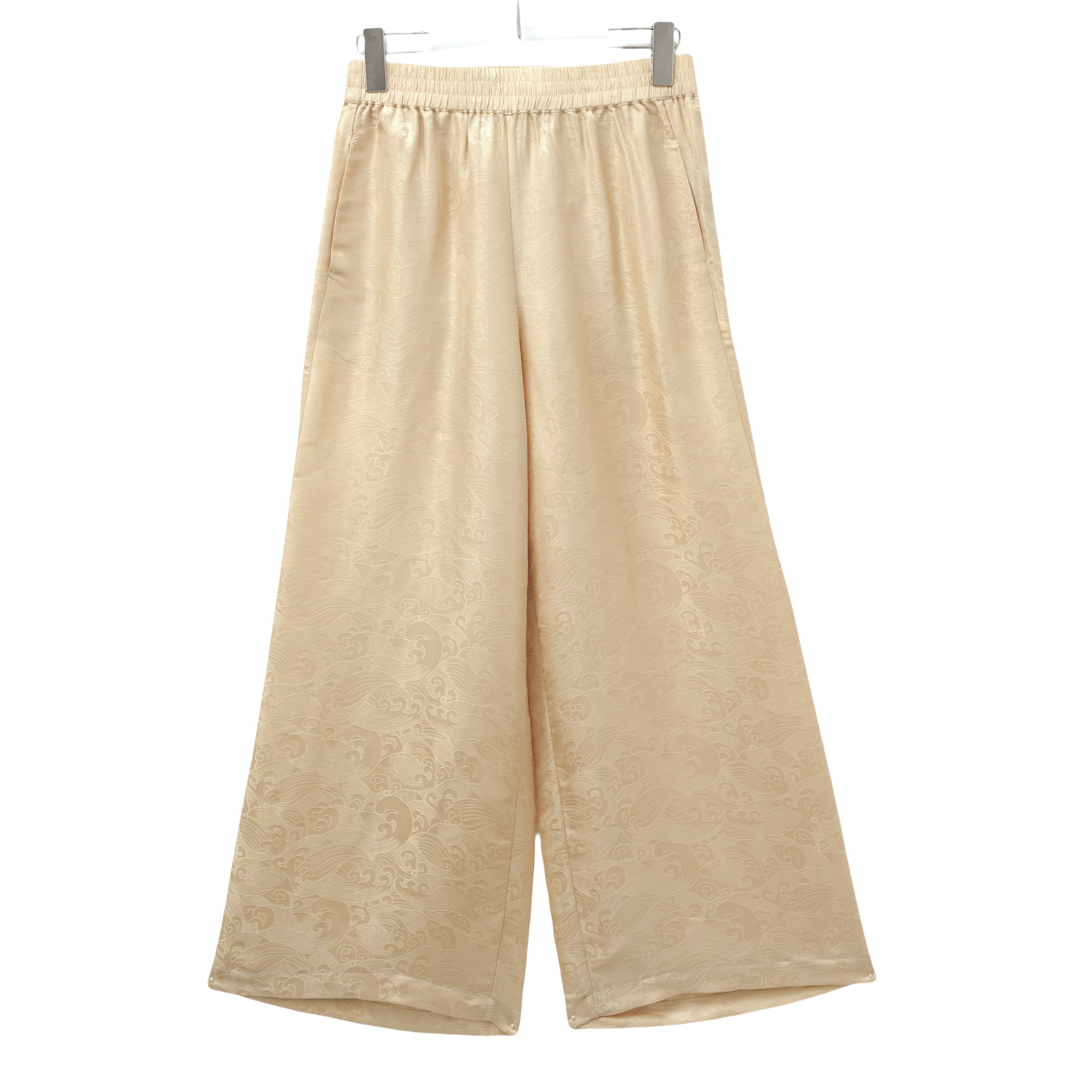 怀瑾-QS250068新中式桑蚕丝裤子百搭宽松阔腿裤国风休闲复古