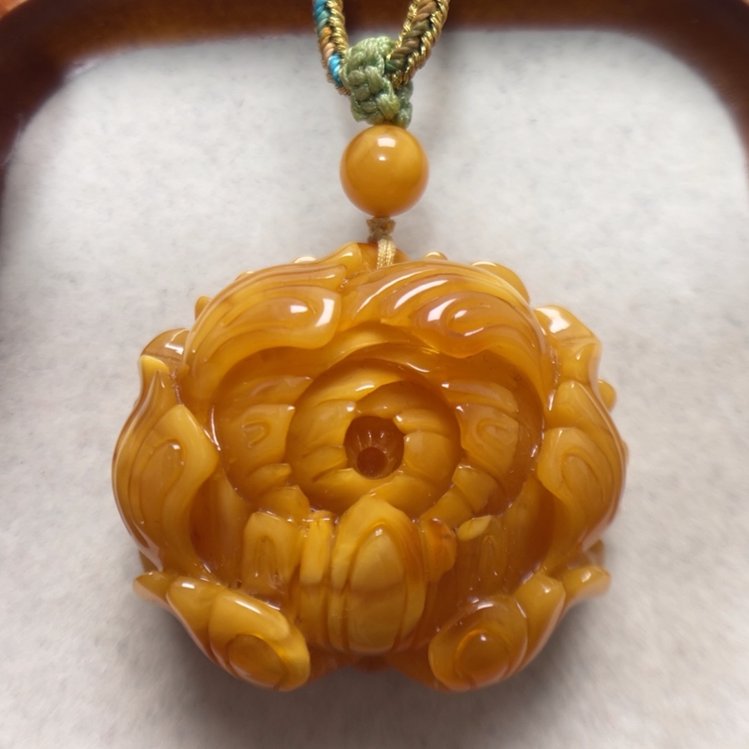 蜜蜡未镶嵌项链吊坠