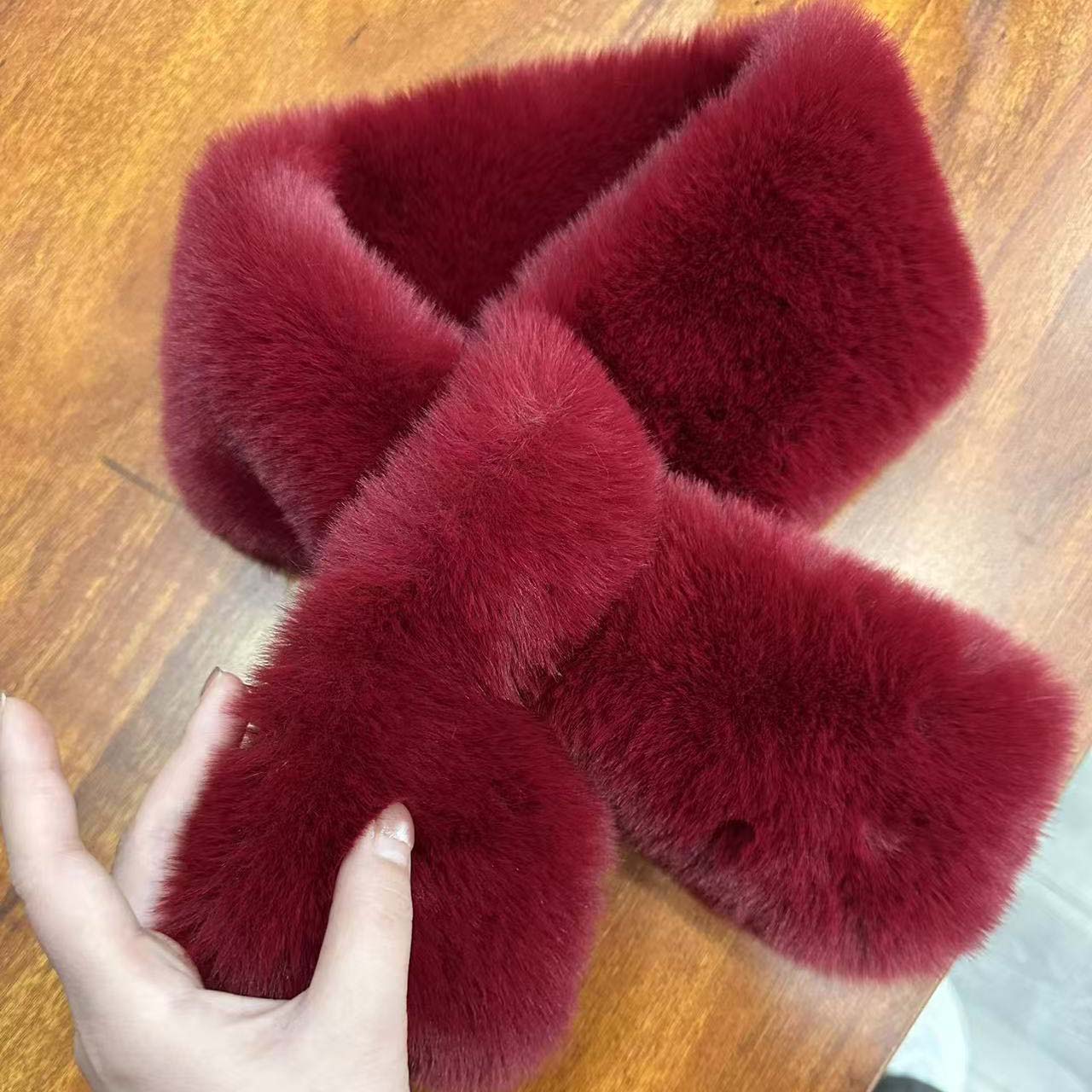 柔软毛毛围巾加厚围脖秋冬季