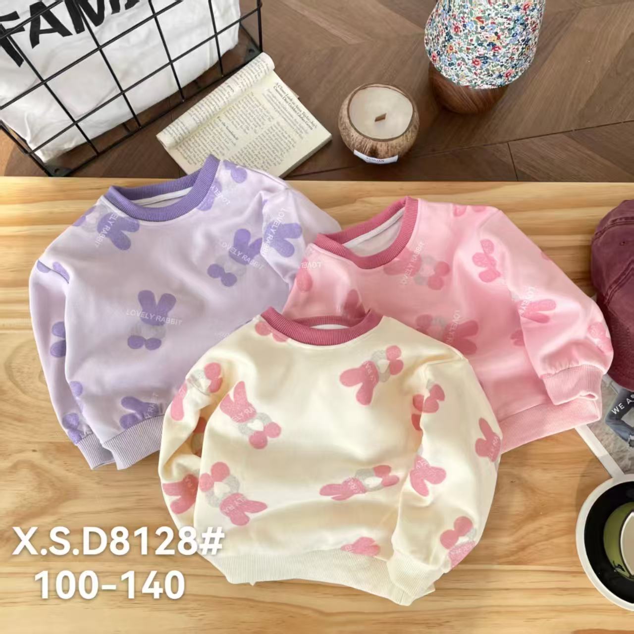 女千金风纯色休闲通用A类满印韩版卫衣春秋印花8128