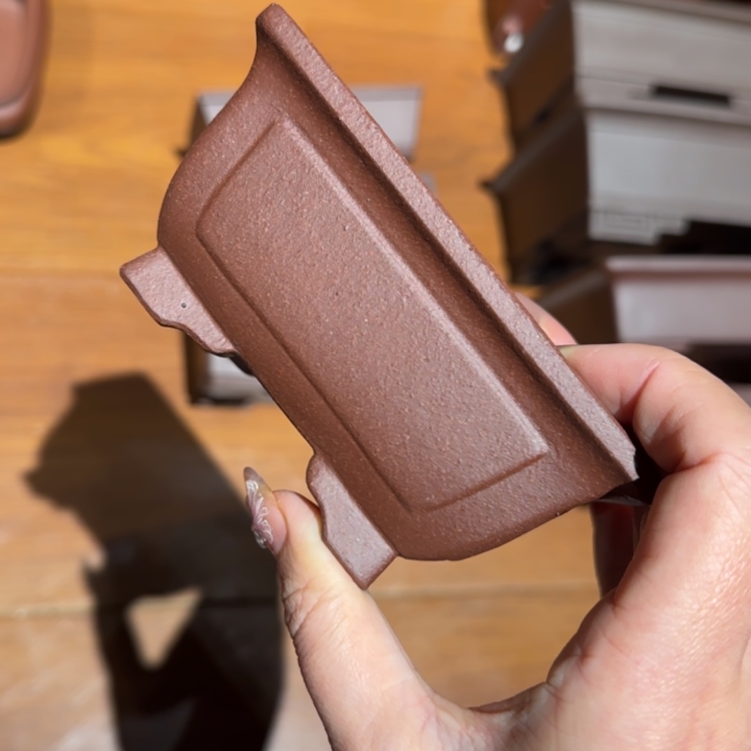 紫砂花盆半手工制作