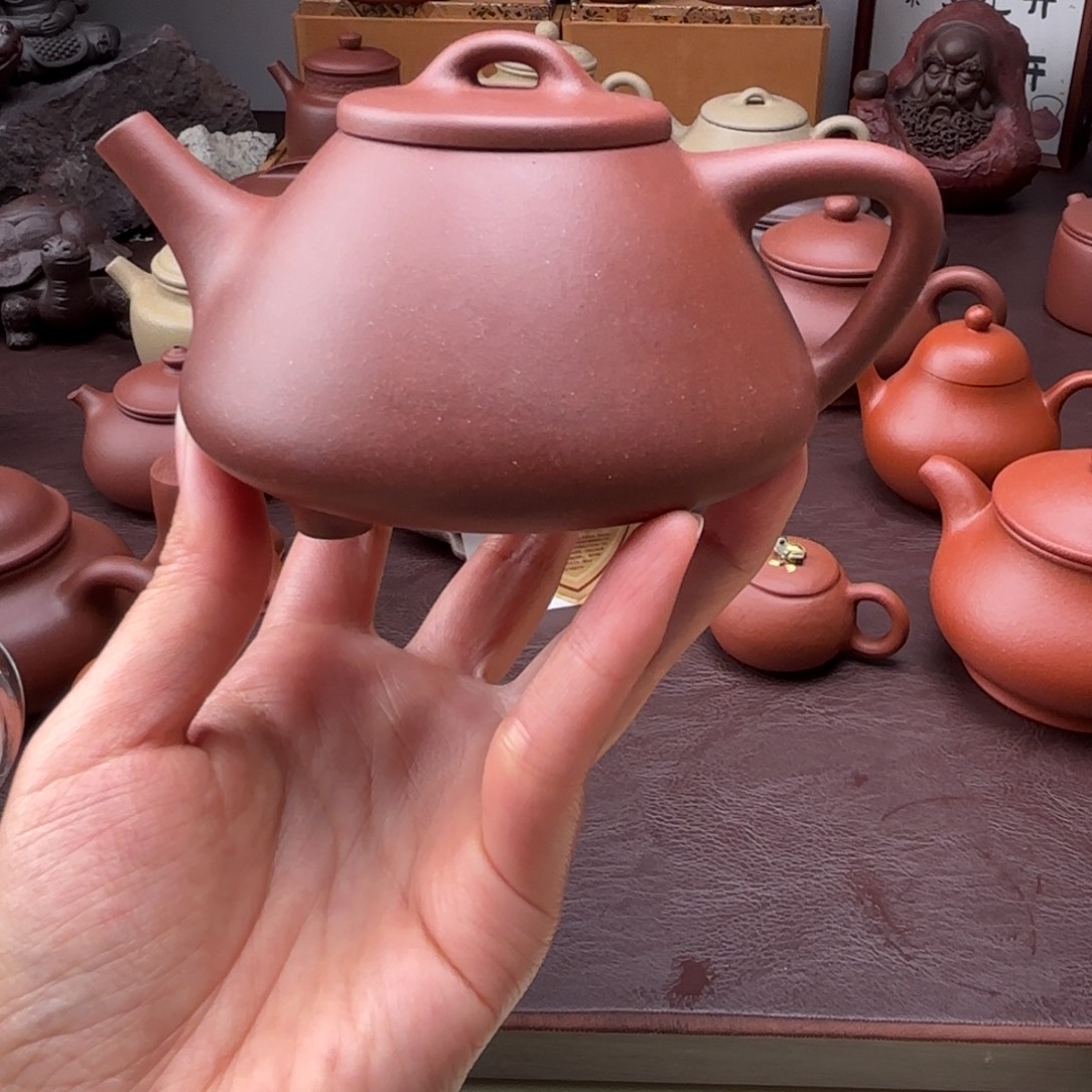 茶壶紫砂特练紫泥 子冶石瓢  微瑕 230