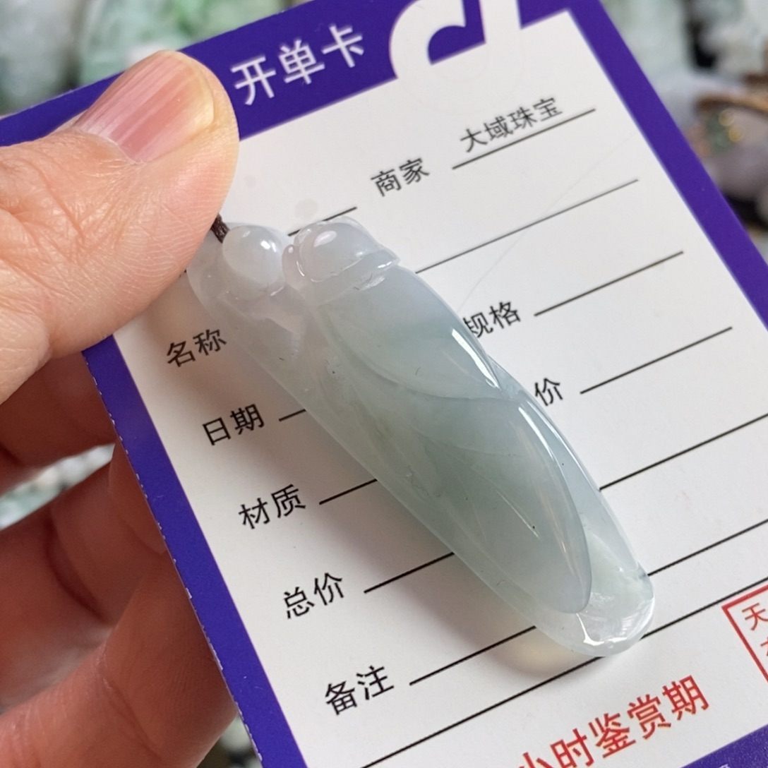 翡翠颈饰未镶嵌蝉