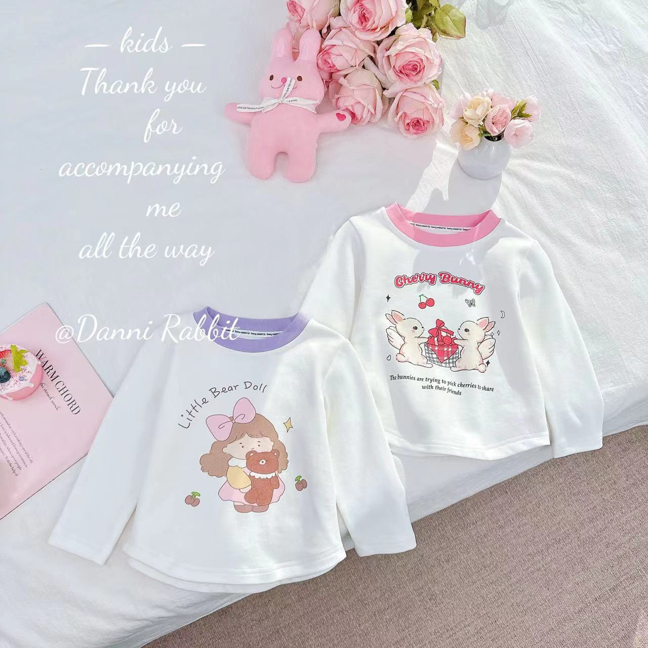 秋季新品女童甜美韩系百搭长袖打底衫 D-P64