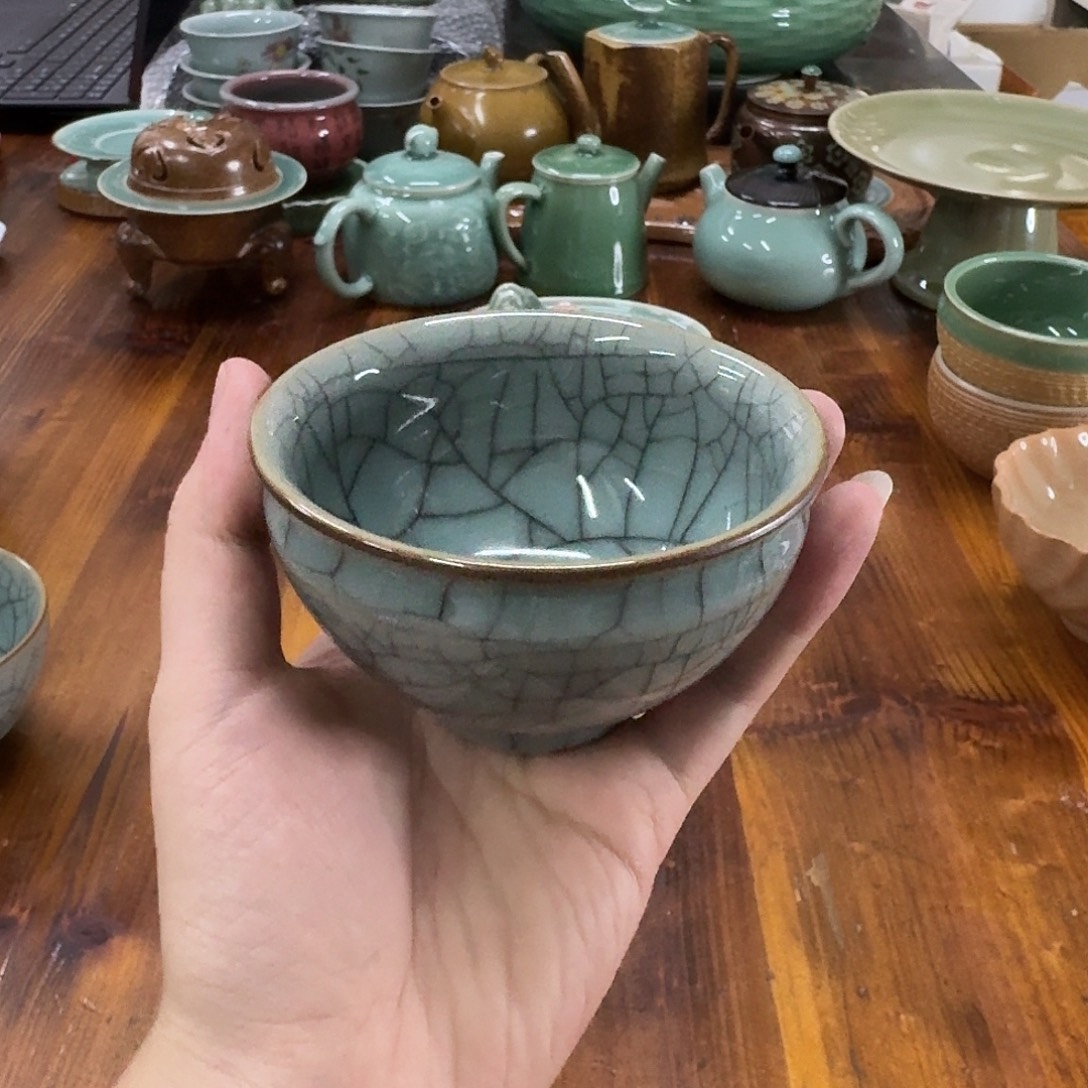 龙泉青瓷茶器微瑕8321