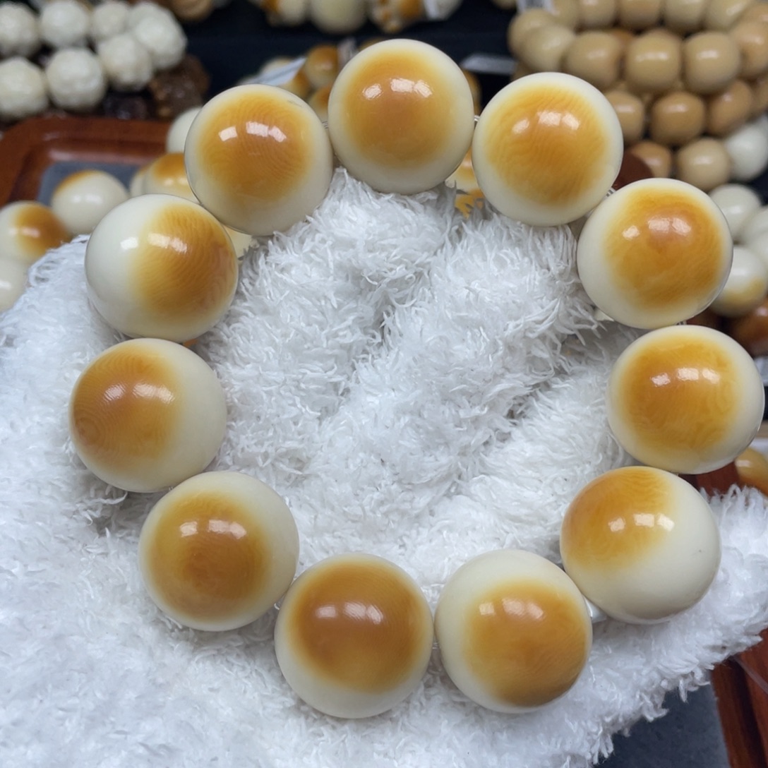 菩提根/象牙果手串12.11.50瑕圆珠