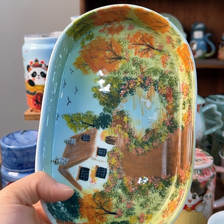 陶景德镇釉下手绘陶瓷 