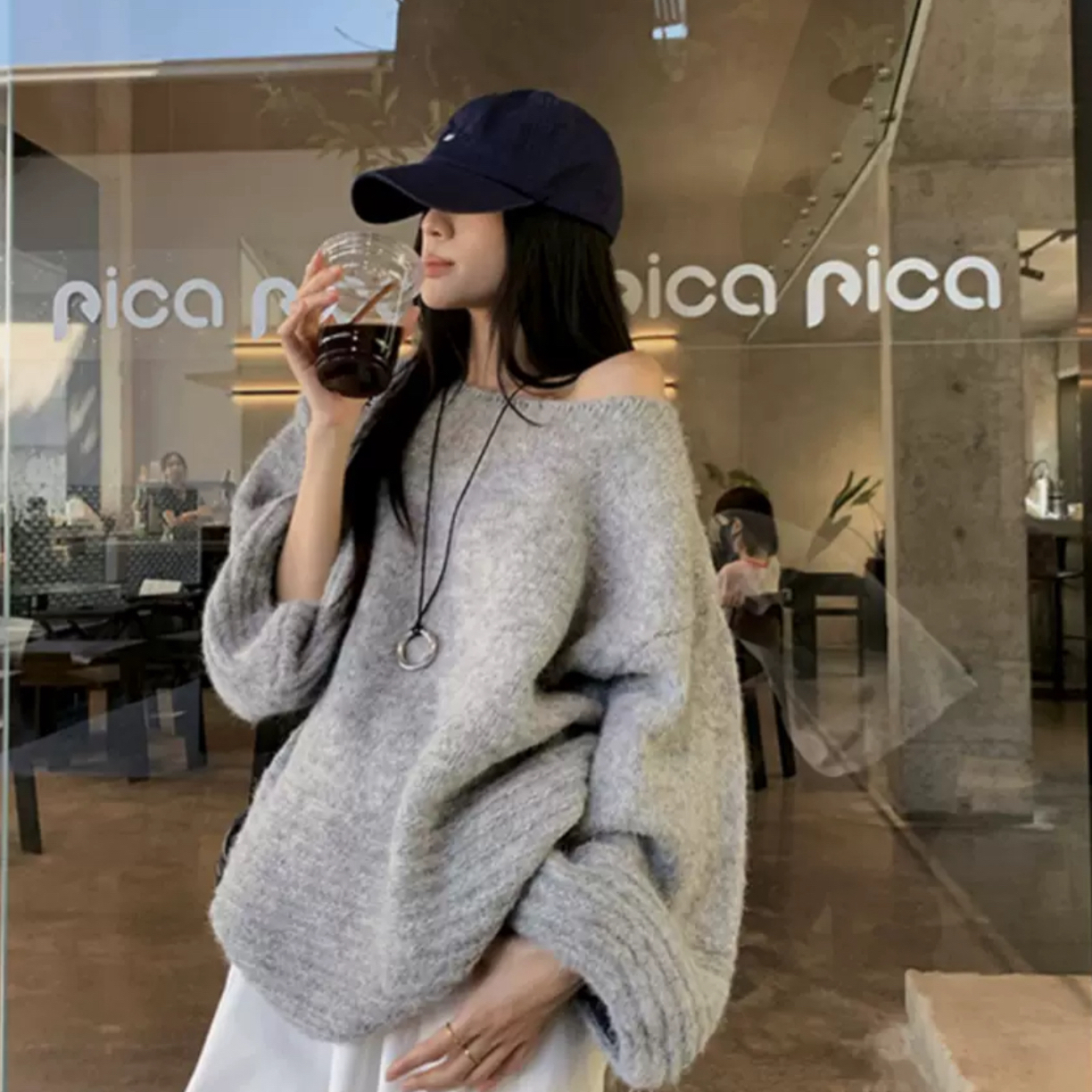 法式慵懒复古休闲显瘦软糯圆领套头毛衣女秋季新款针织衫上衣外穿