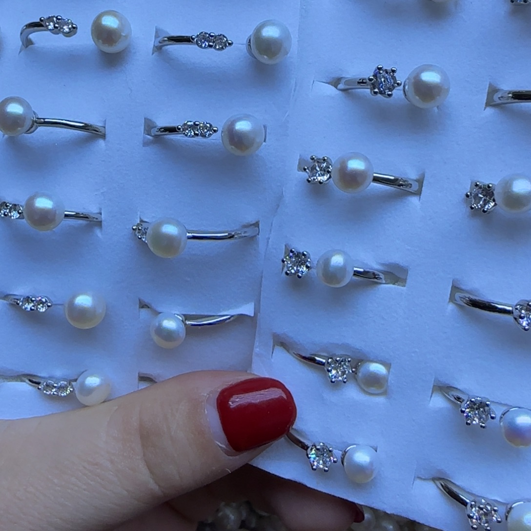 未镶嵌淡水珍珠2号戒指，一款一个