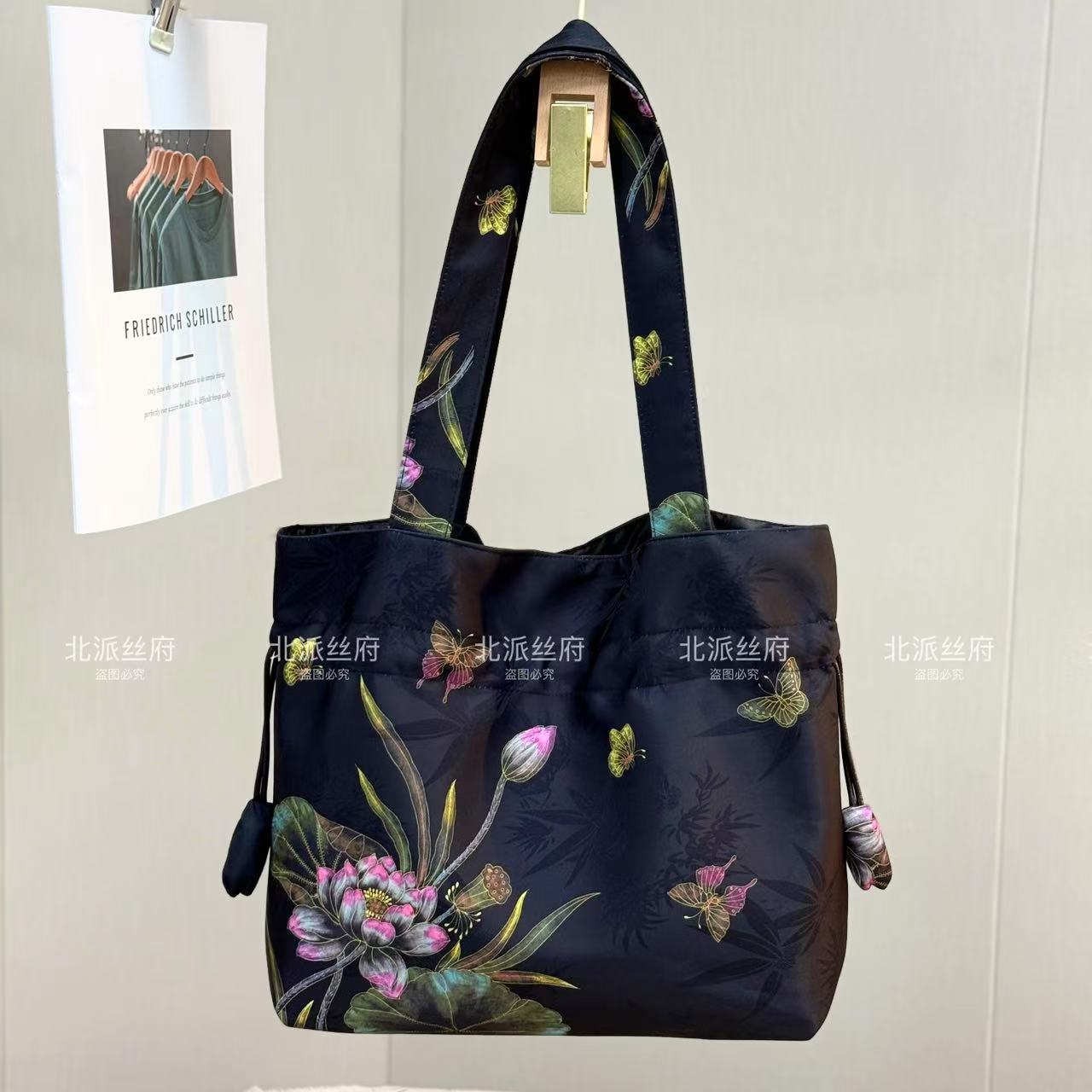 【新中式大挎包合集】新中式抽绳设计双根宽肩带斜挎包带夹层39*32