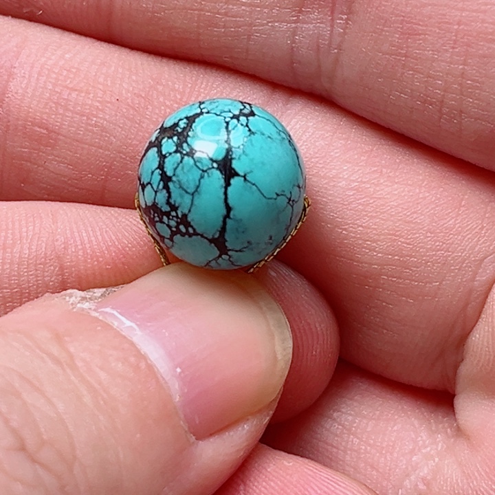 绿松石圆珠12.7未镶嵌