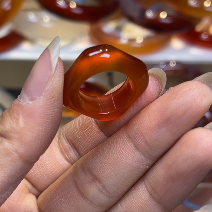 玛瑙/玉髓戒指未镶嵌