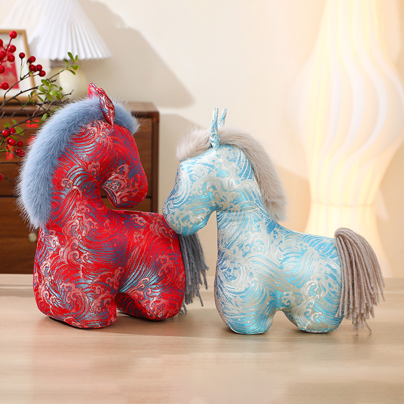 【大号】宋锦大马摆件2026马年属马生肖马摆件高36-39公分