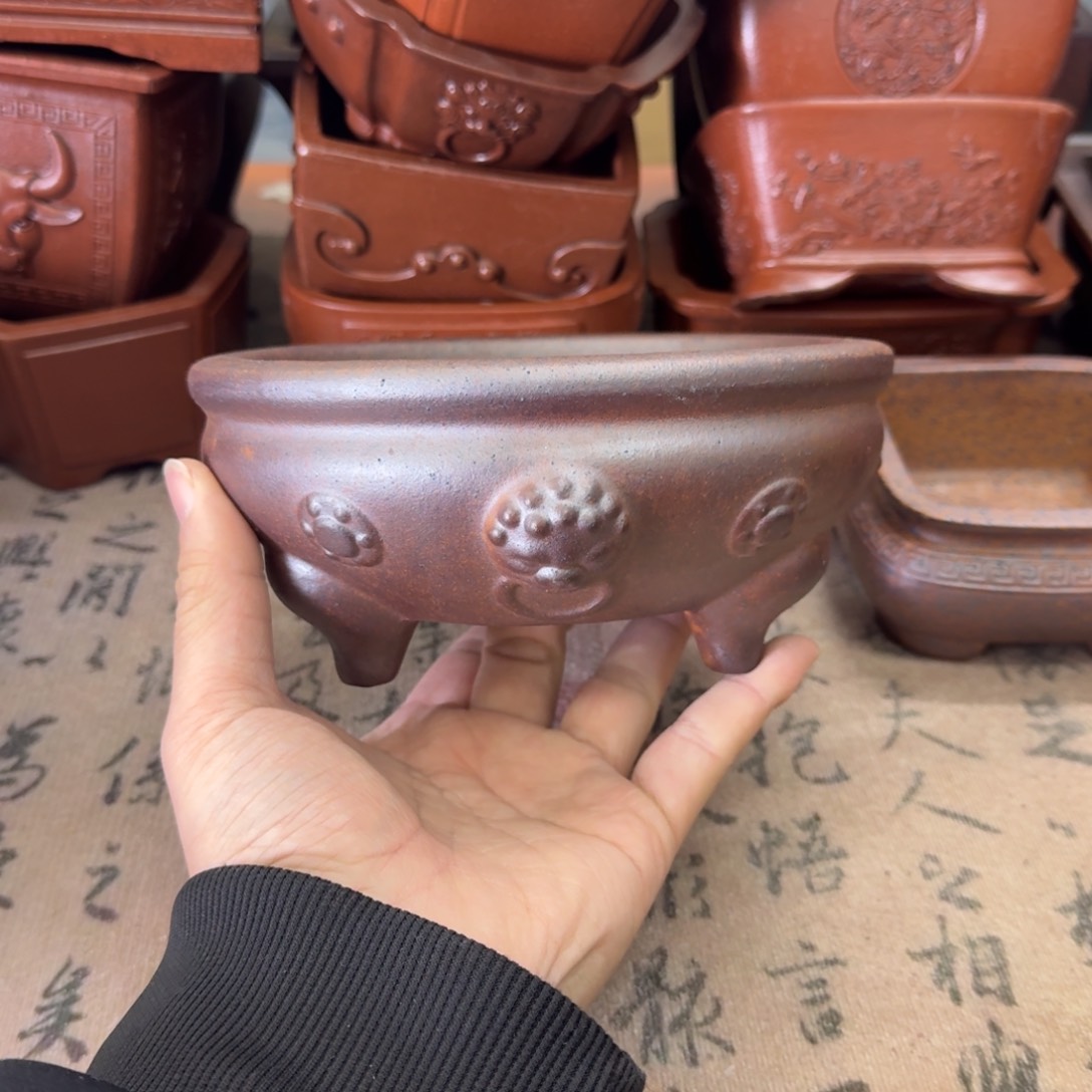 紫砂花盆宜兴紫砂正品花盆14.5x5
