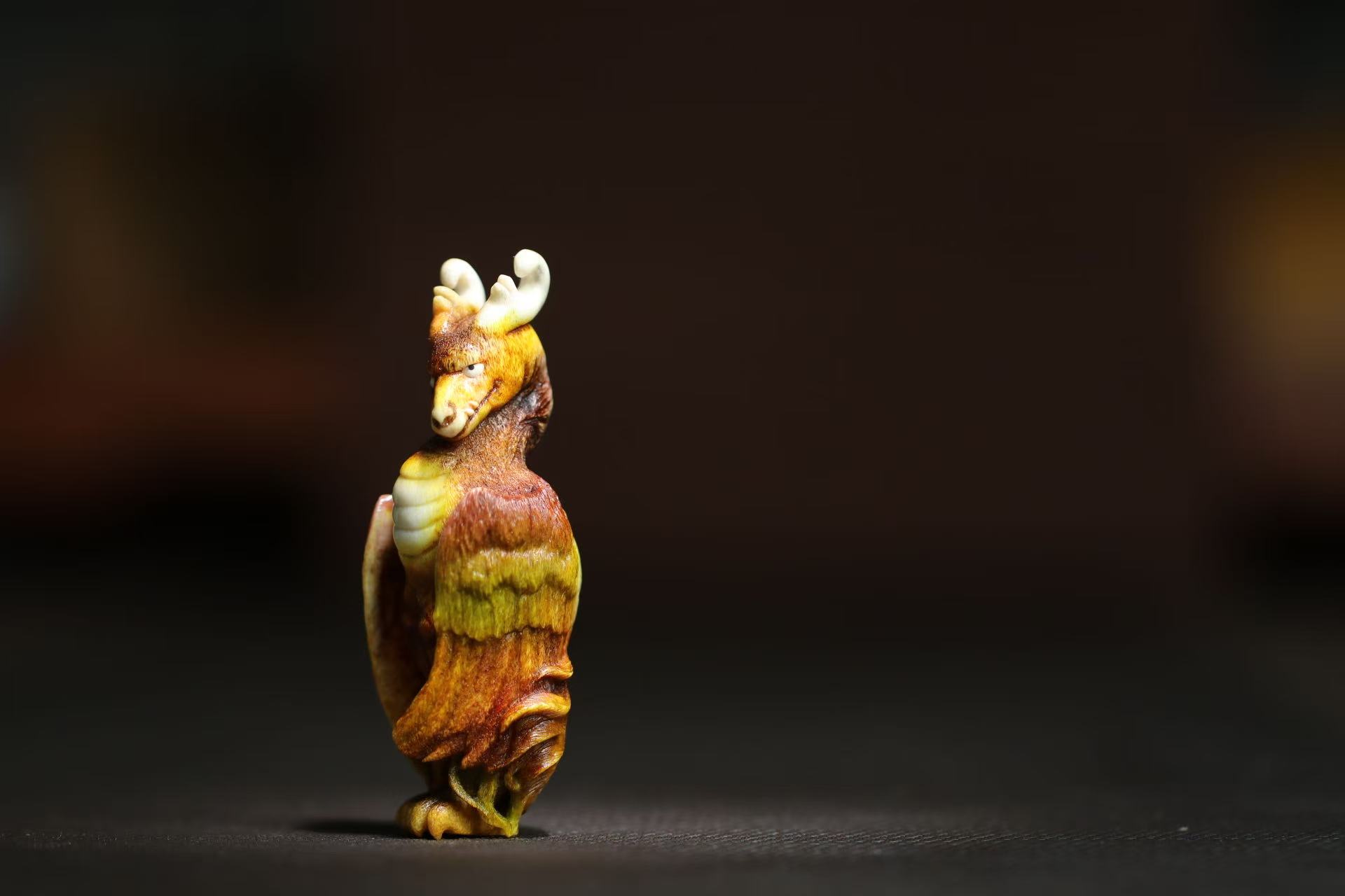 鹊神 山海经 南山神 根付作品 方颜原创 文玩摆件 个性送朋友