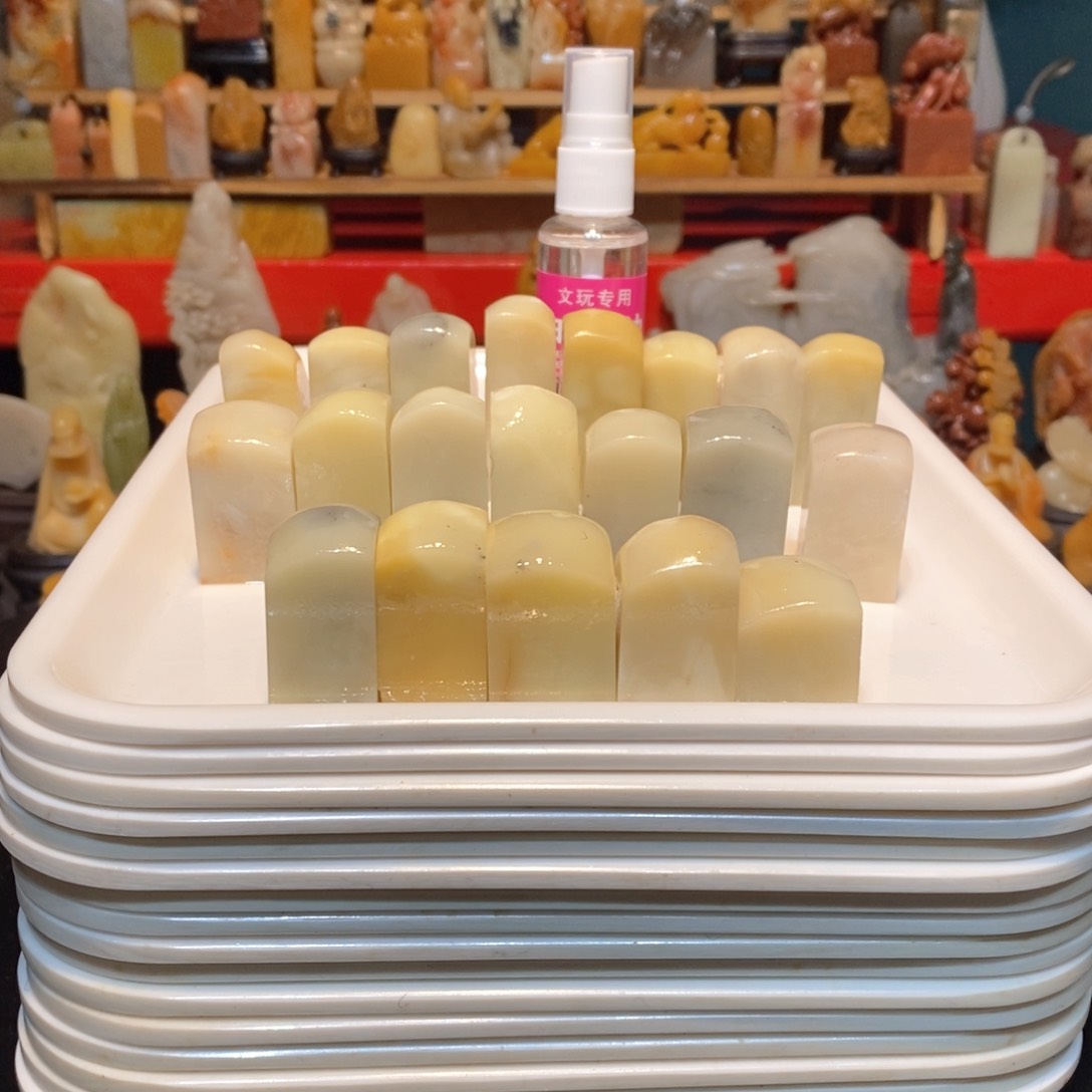 石材小*熊寿山石印章20个