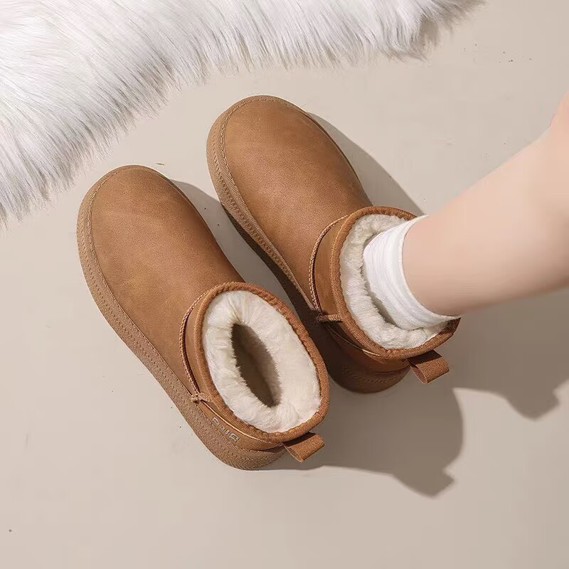 厚底雪地靴时尚百搭加绒加厚保暖冬季