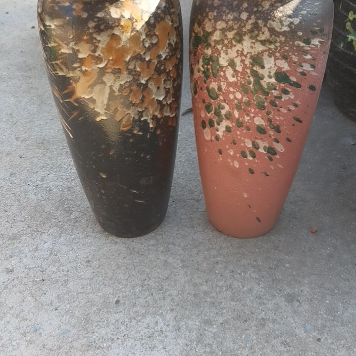 红陶口13高31瑕疵两个盆