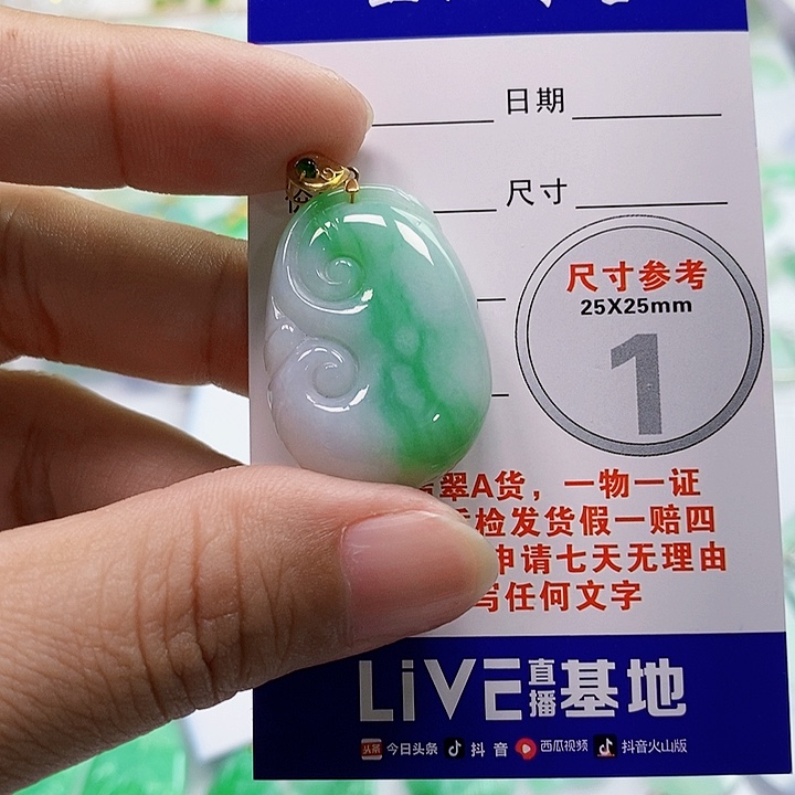 【闪购商品】翡翠颈饰18K金镶嵌健****9翡翠