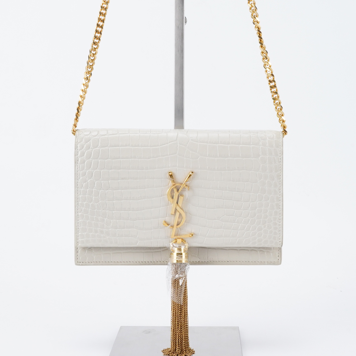 95新 YSL/圣罗兰 YSL 流苏包小号鳄鱼纹亮面/BG22007368