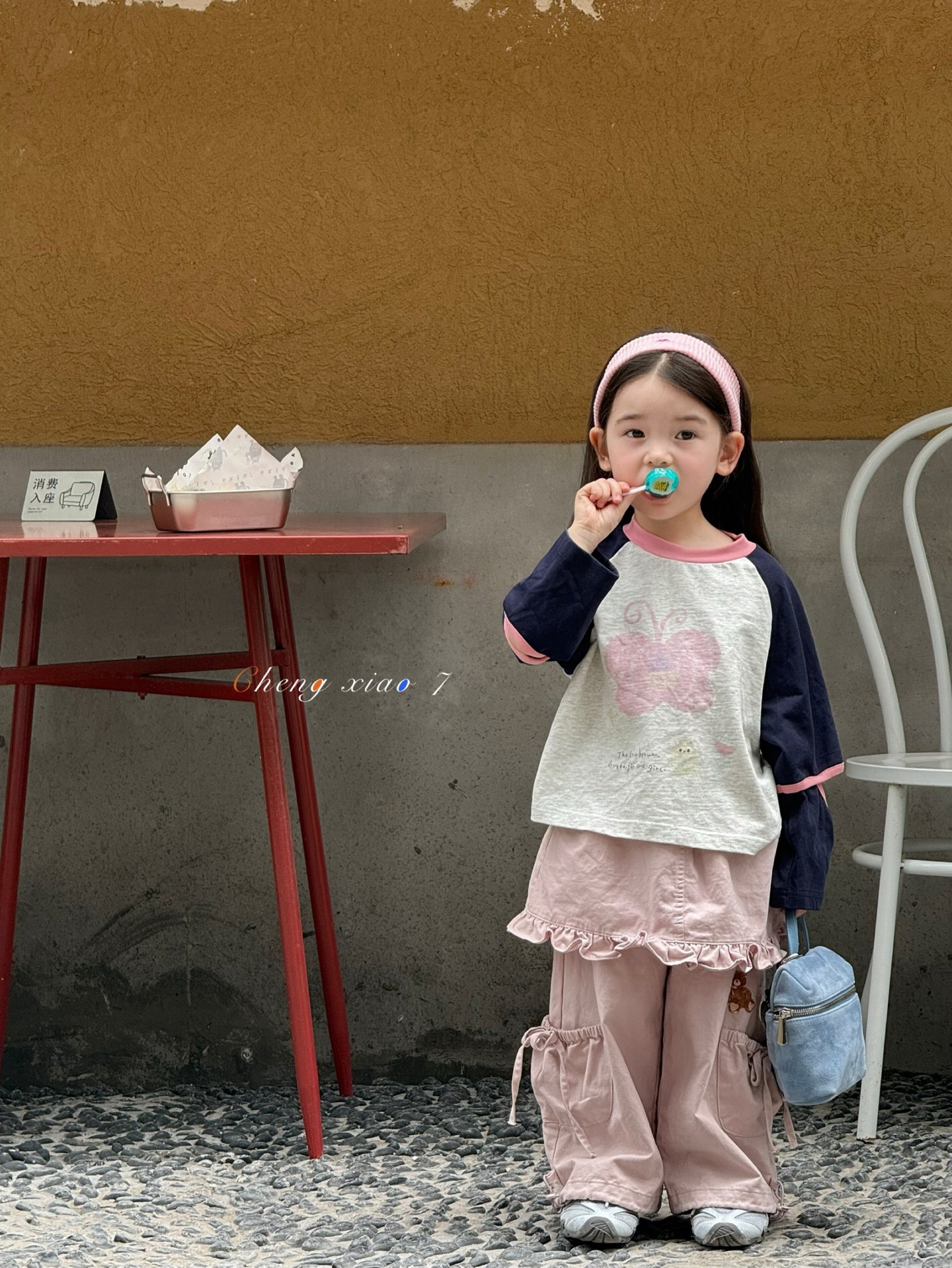  橙小7·25秋~蝴蝶个性T恤XQ55091（汉服）