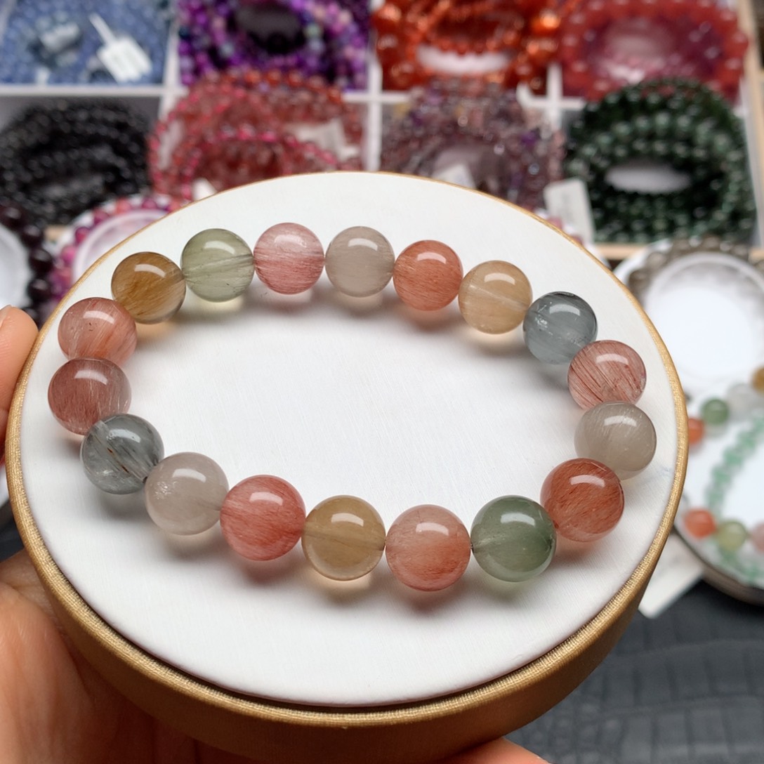 水晶手链未镶嵌拉丝兔毛11