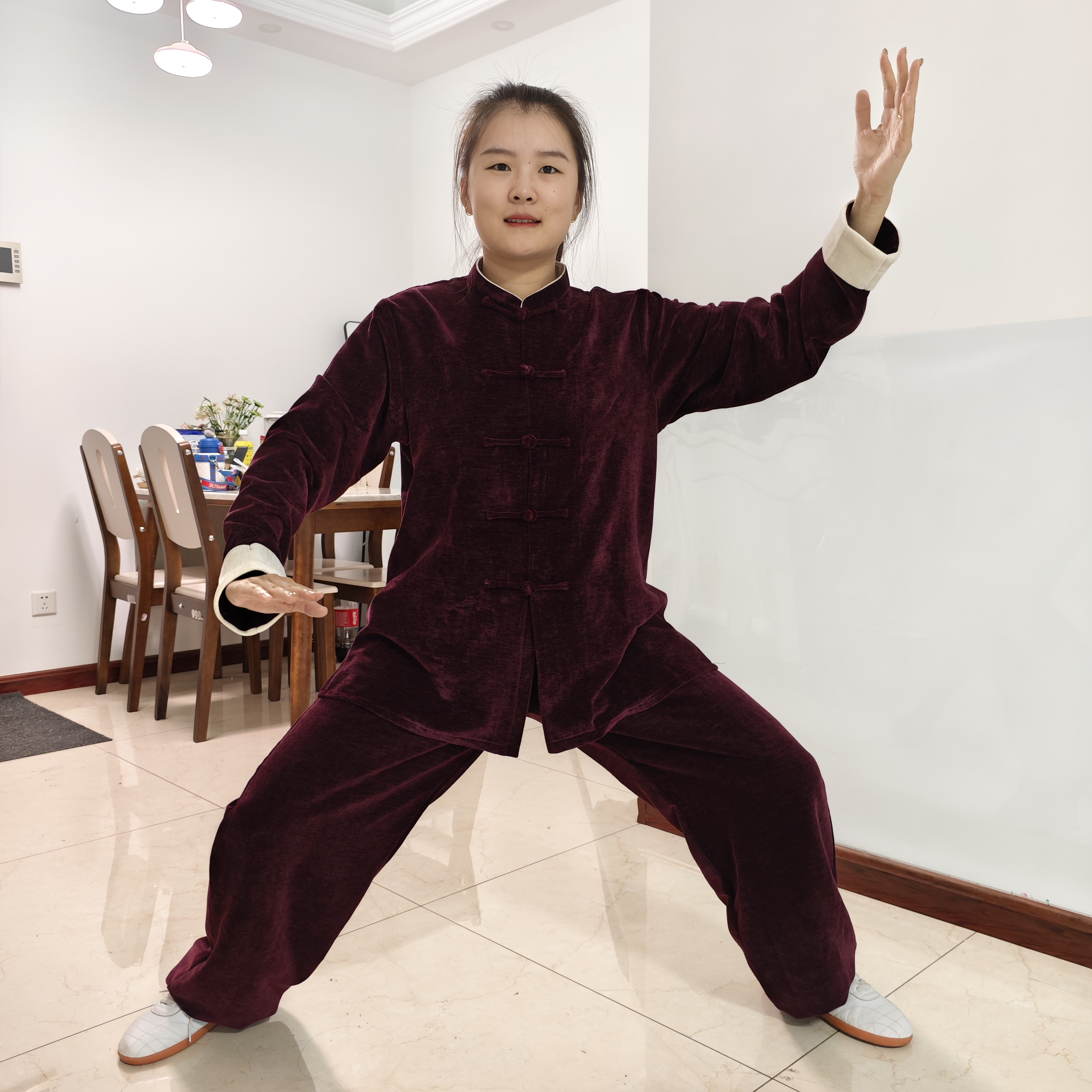 宗境加厚蚕丝绒秋冬男女同款太极服保暖舒适八段锦