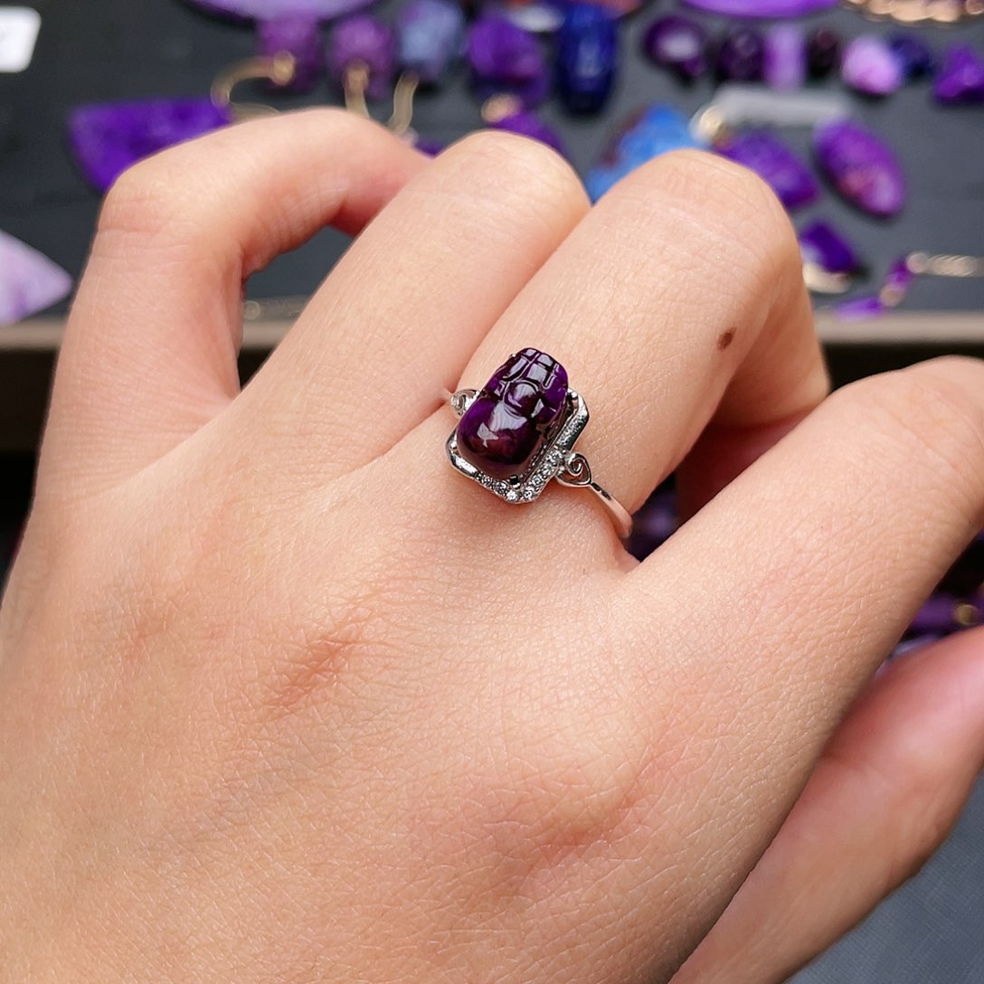 苏纪石（舒俱来）戒指银S925镶嵌