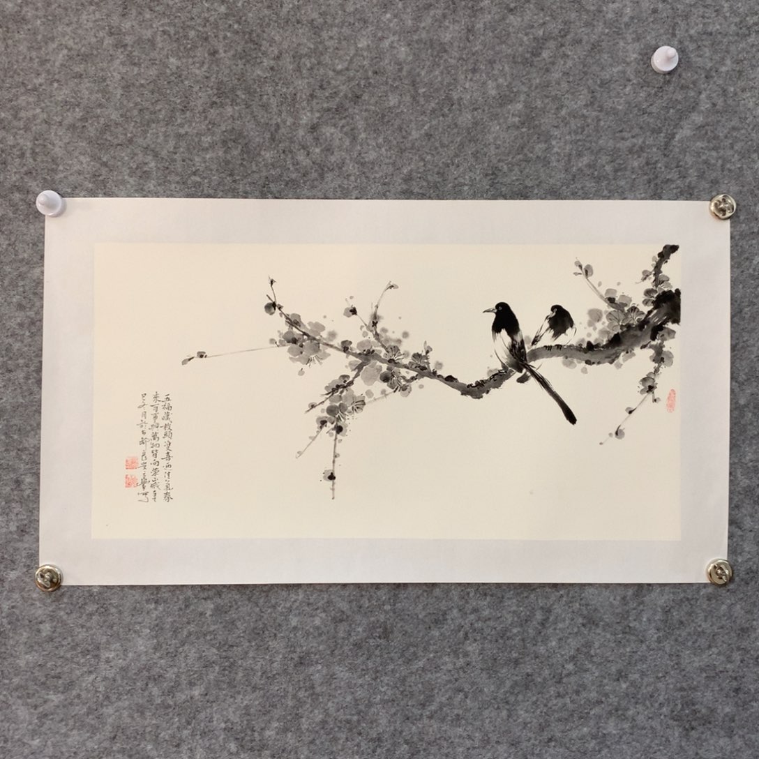 国画花鸟作品写意