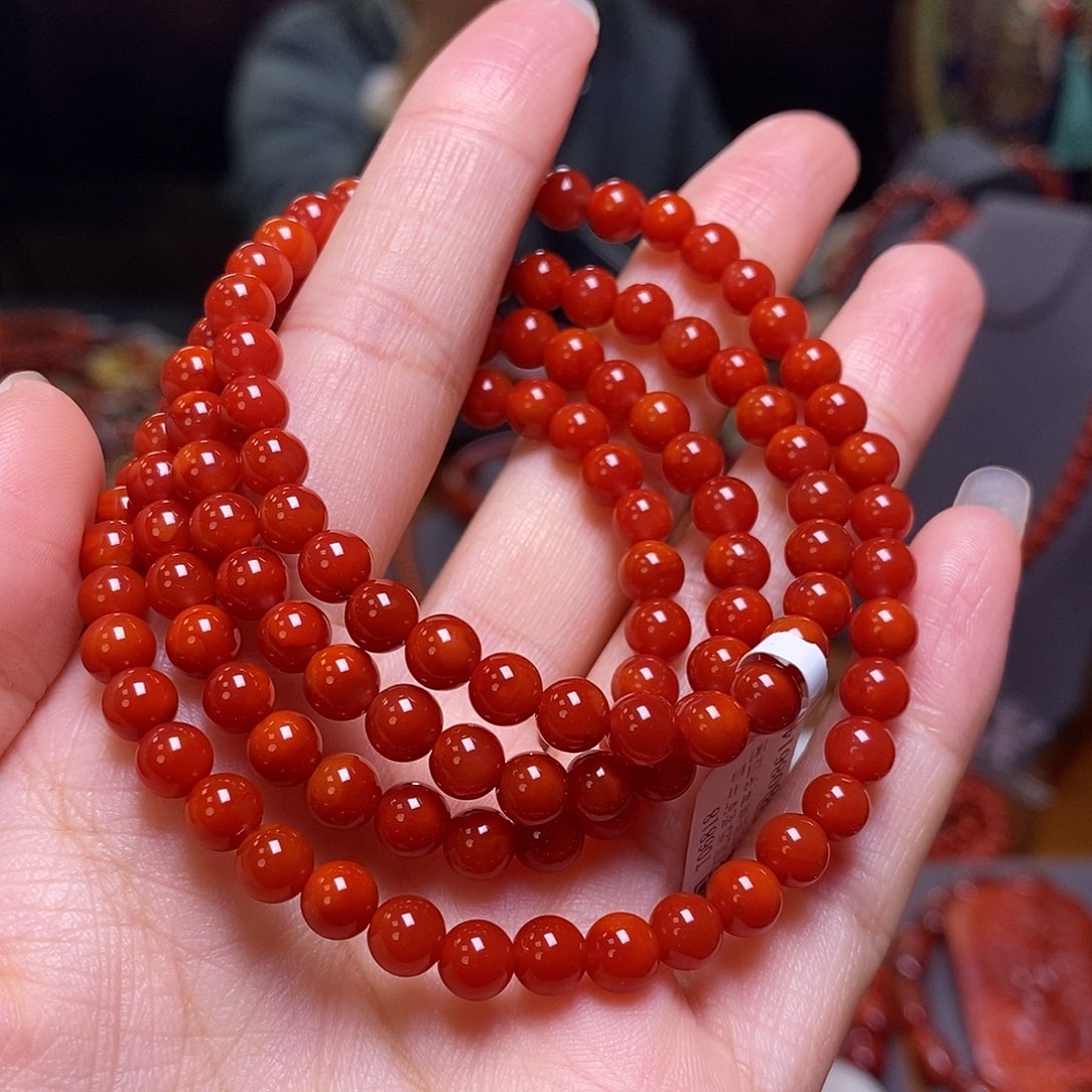 南红玛瑙多圈5m m未镶嵌