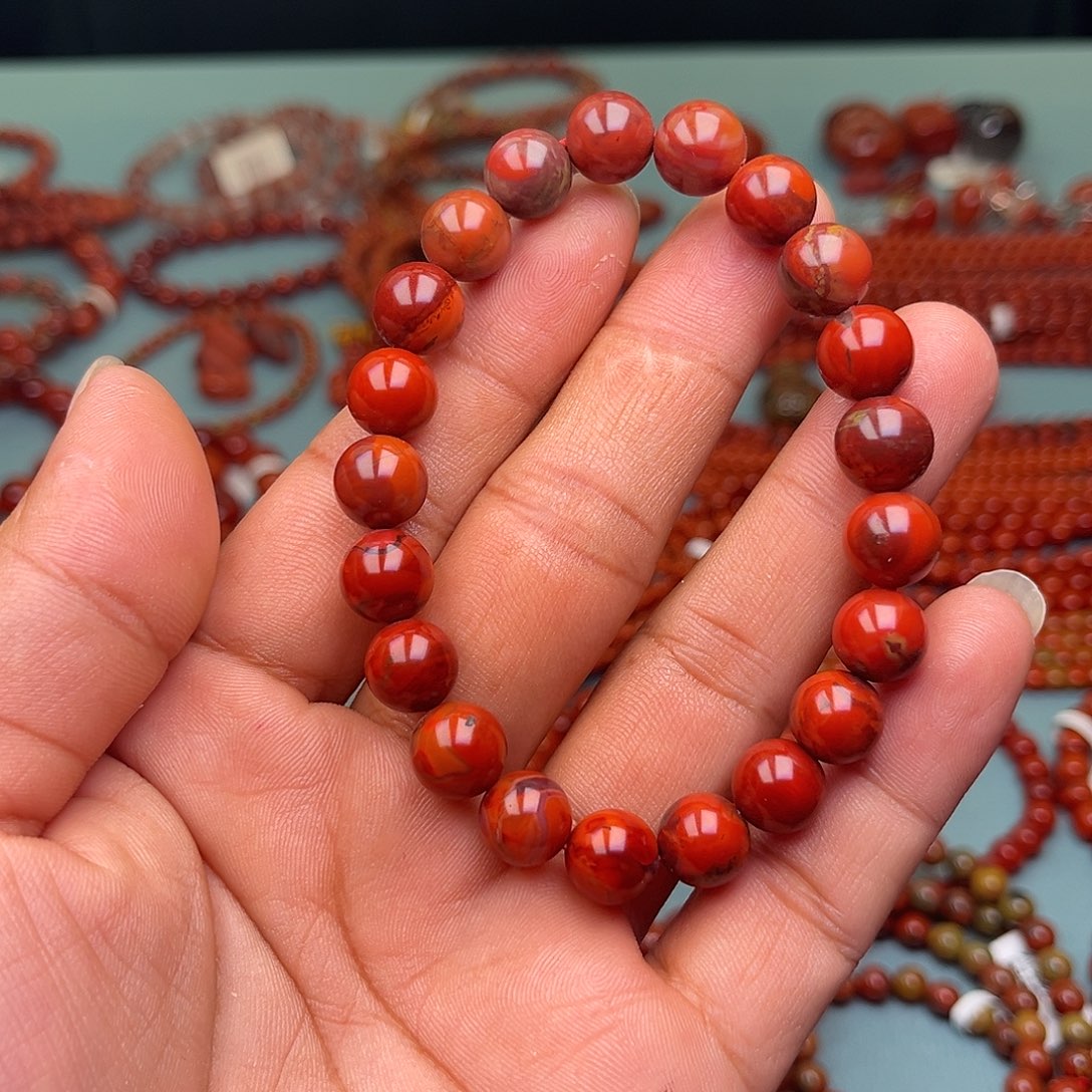 言****南红玛瑙未镶嵌手链包浆卡10