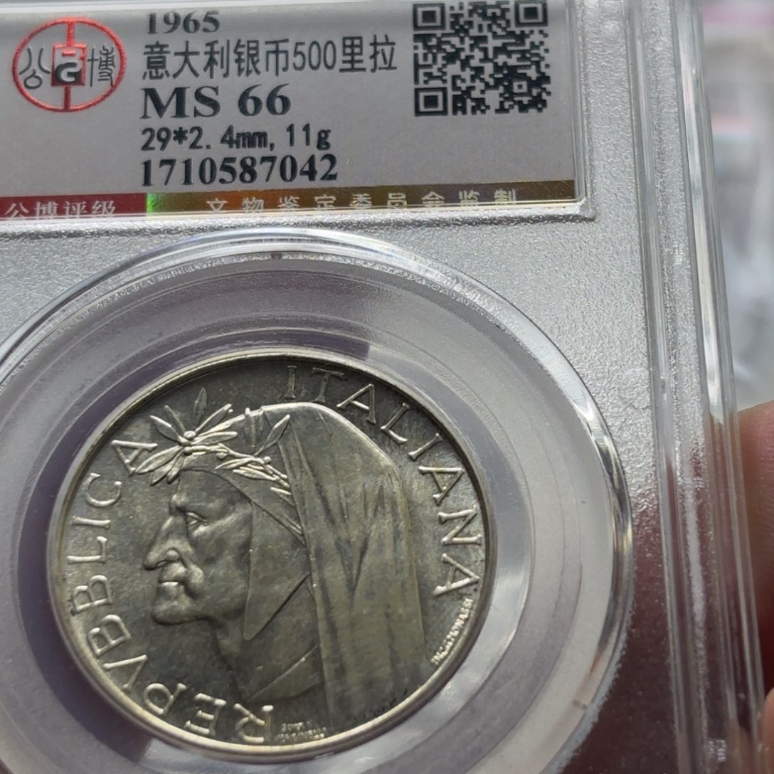 银Ag900意大利500里拉银币