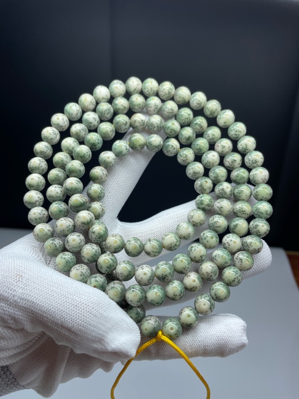 108颗星月菩提糯冰同枝果正月留白牛毛星9圆珠