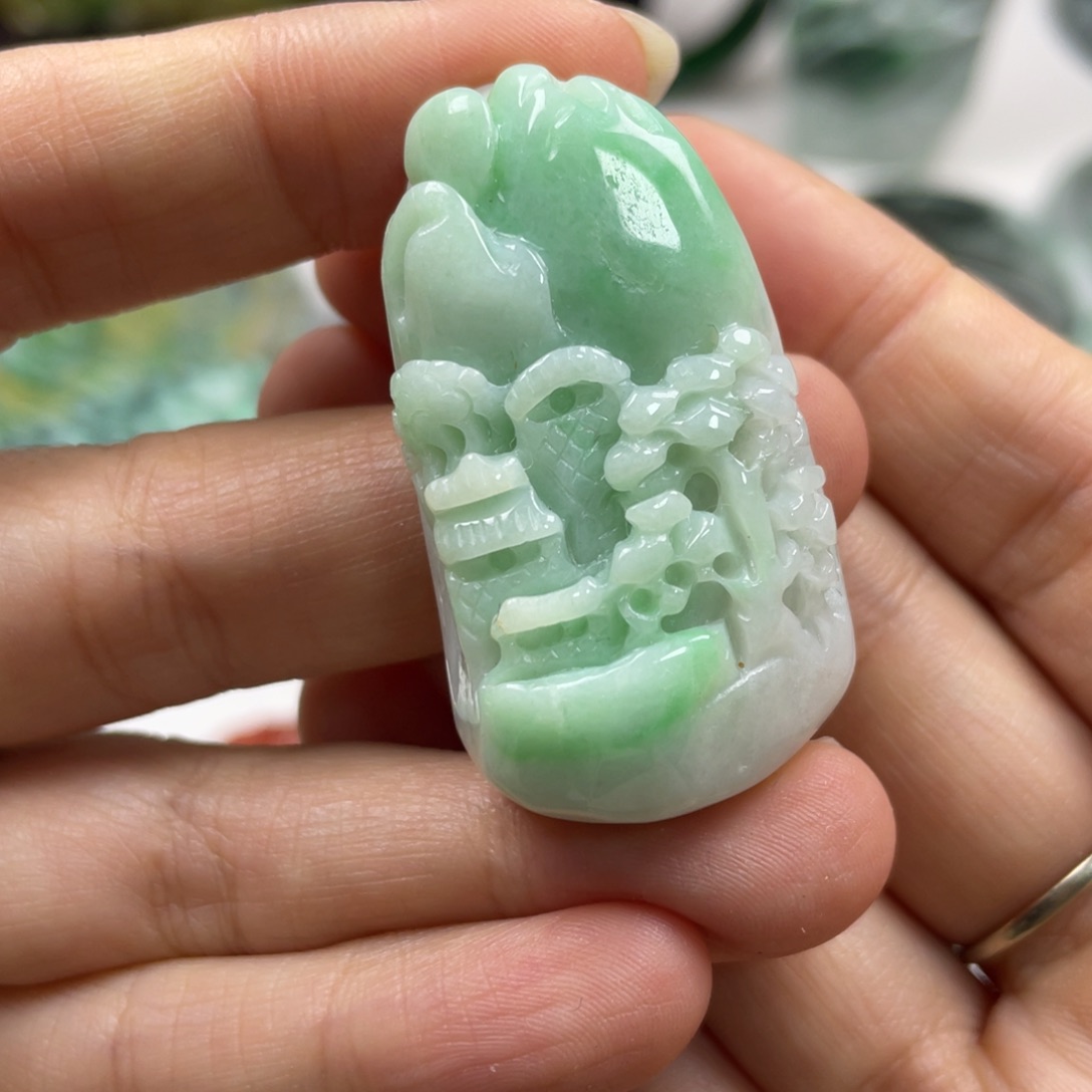 翡翠未镶嵌挂件牌子